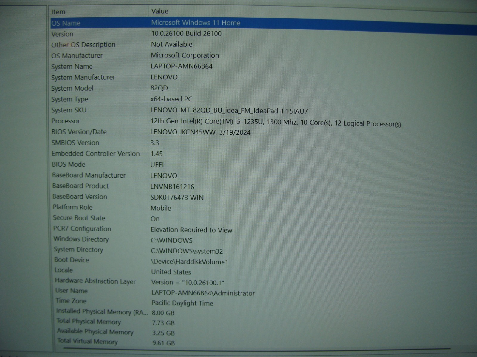 Lenovo IdeaPad 1 15IAU7 15.6″ FHD TOUCH i5-1235U 1.3GHz 8GB 512GB SSD 95t +PA