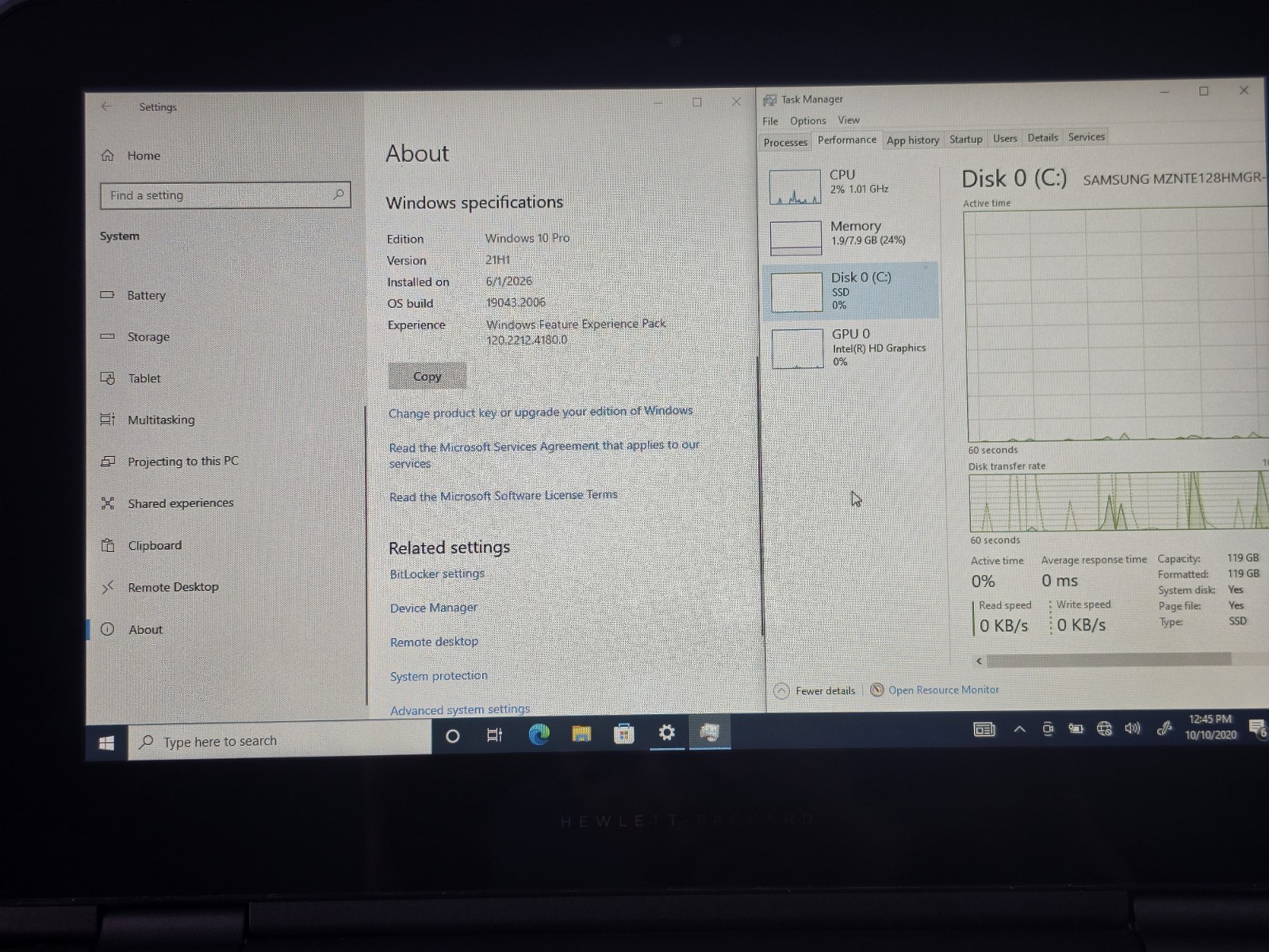 HP X360 310 G2, 2-in-1 Touchscreen, 8GB RAM, 128GB SSD, WIN10 Pro