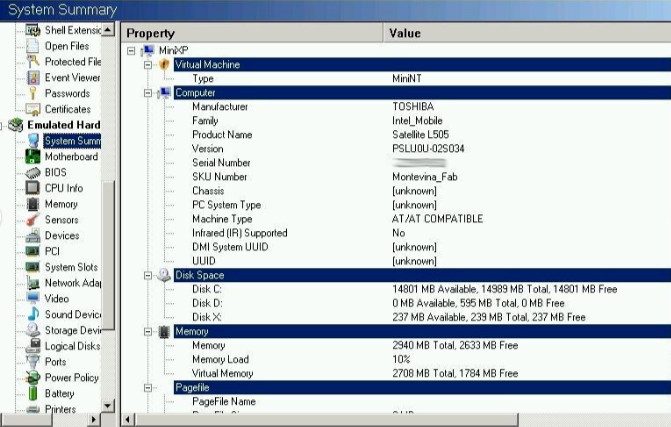 FOR PARTS 15.6″ Toshiba Satellite L505-ES5018 (Pentium T4400/3GB RAM/NO HDD)