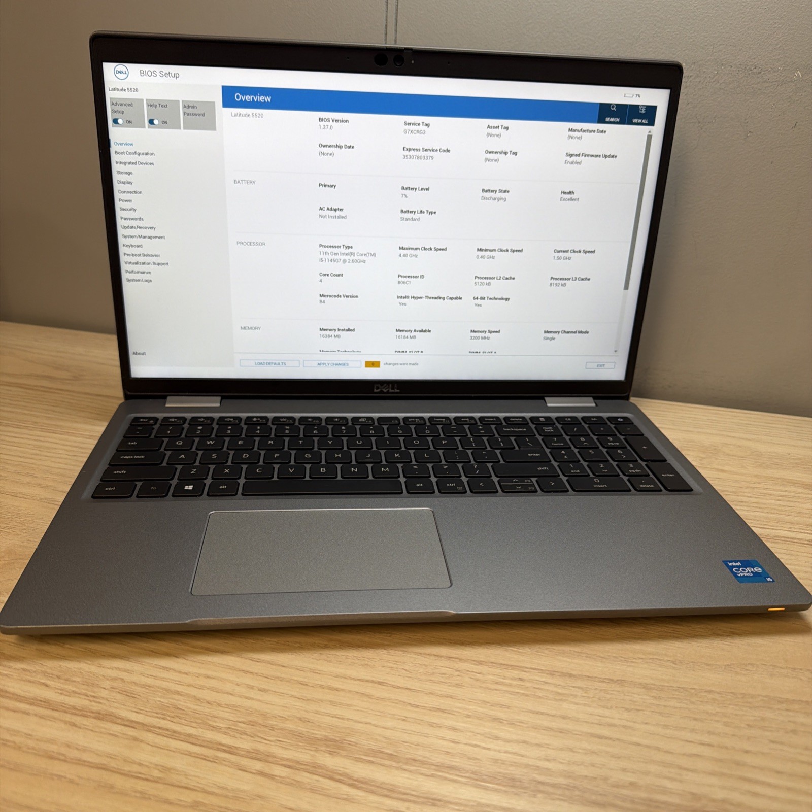 Dell Latitude 5520 i5-1145G7 16GB 512GB SSD 15″ FHD No OS