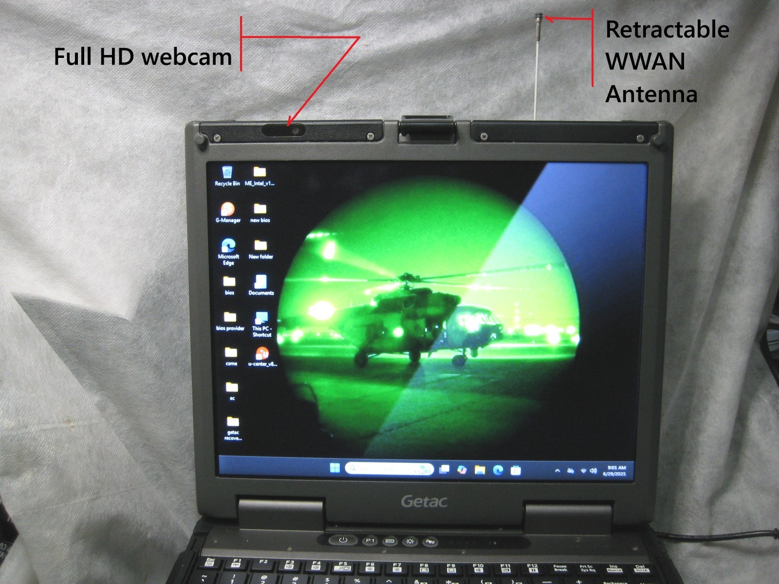 Getac B300-G7 Toughbook,i5-8250U@1.7ghz,1tBSSD,32GbRAM,WWAN,FHD webcam,uBlx GPS