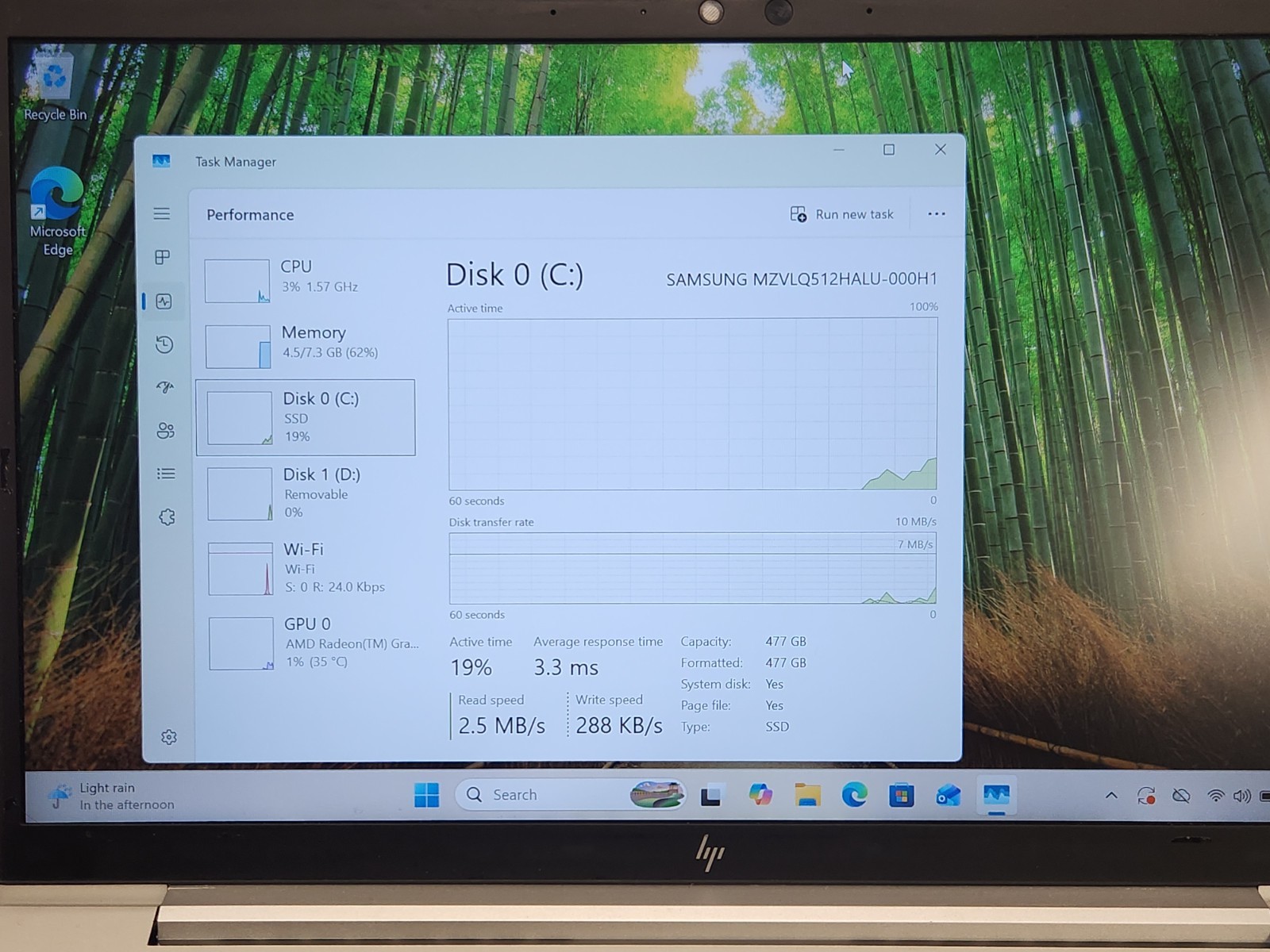 HP EliteBook 845 G7 Laptop Ryzen 5 4650U 2.1Ghz 8GB RAM 512GB SSD W11P + AC