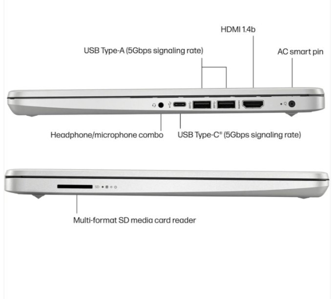 HP 14 Ultra Light Laptop for Students, Quad-Core Intel N4120, 8GB RAM, 192GB…