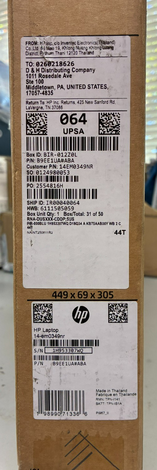 HP -14-em0349nr – 14″ Notebook AMD Ryzen 3 7320U – 4 GB – 256 GB SSD – Silver