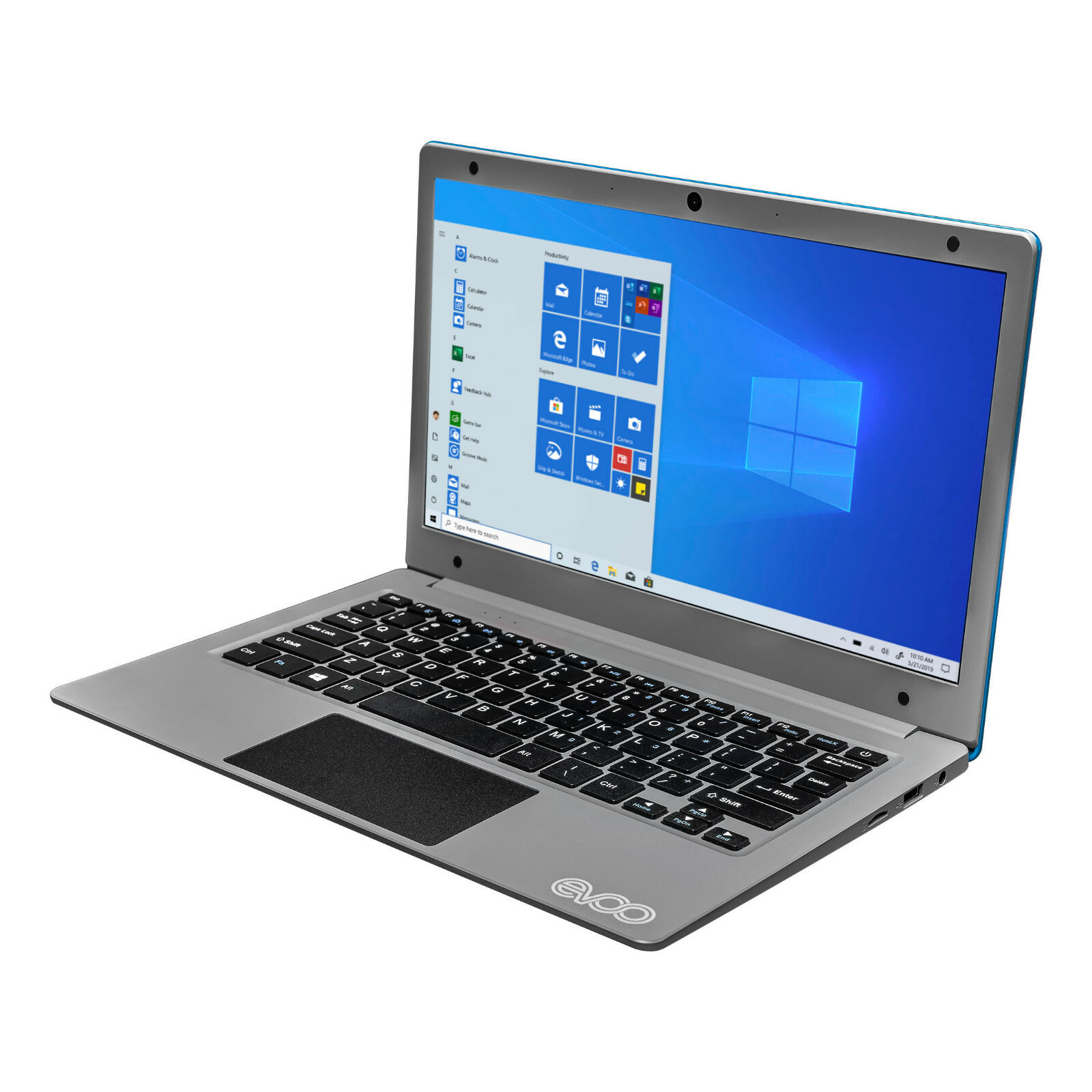 EVOO 11.6″ Ultra Thin Notebook EVC1167BL HD Display Intel 64GB 4GB RAM HDMI Blue