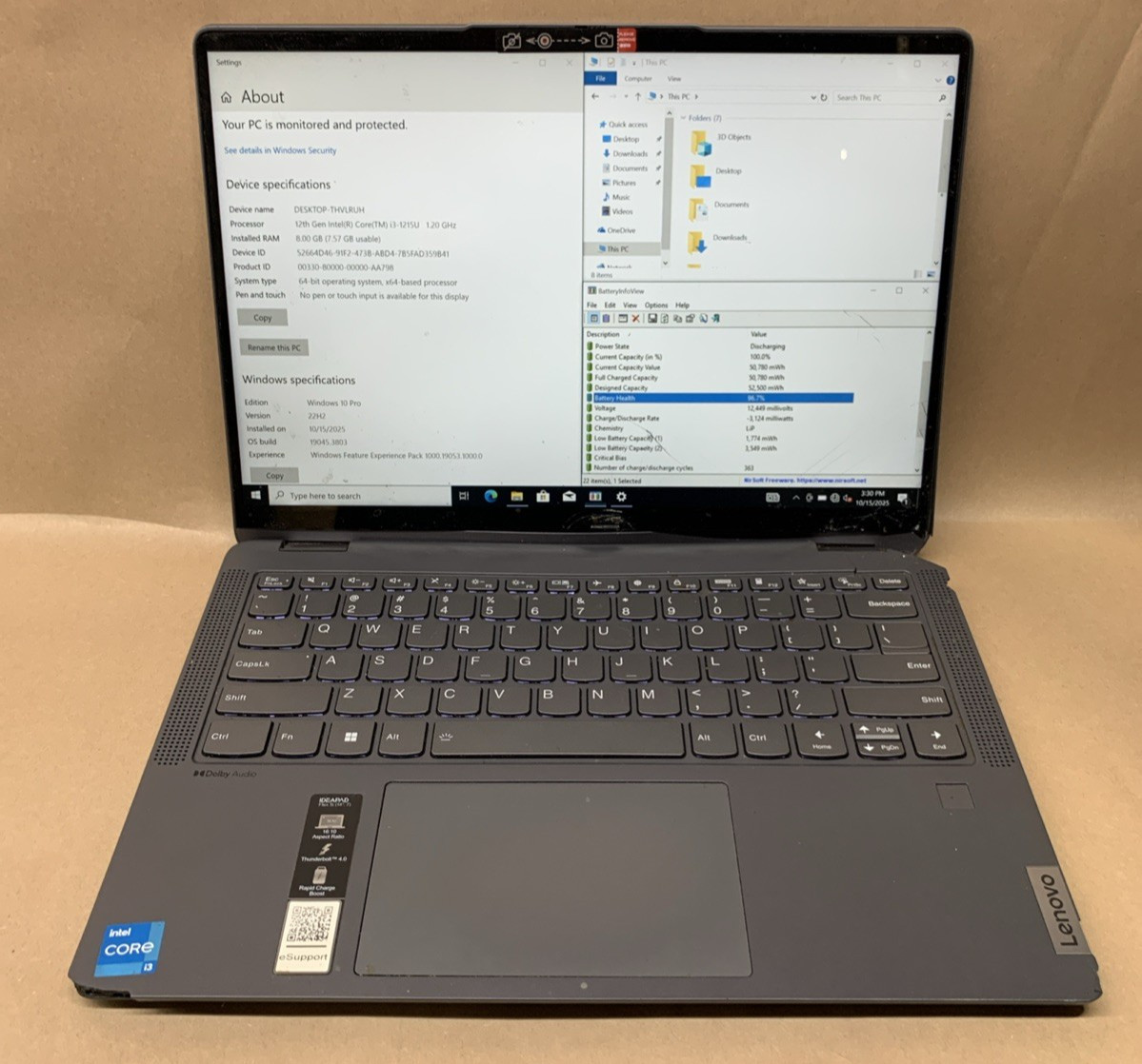 Lenovo IdeaPad Flex 5i 14″, Intel i3-1215U@1.2GHz, 8GB RAM, 256GB SSD, Win11P