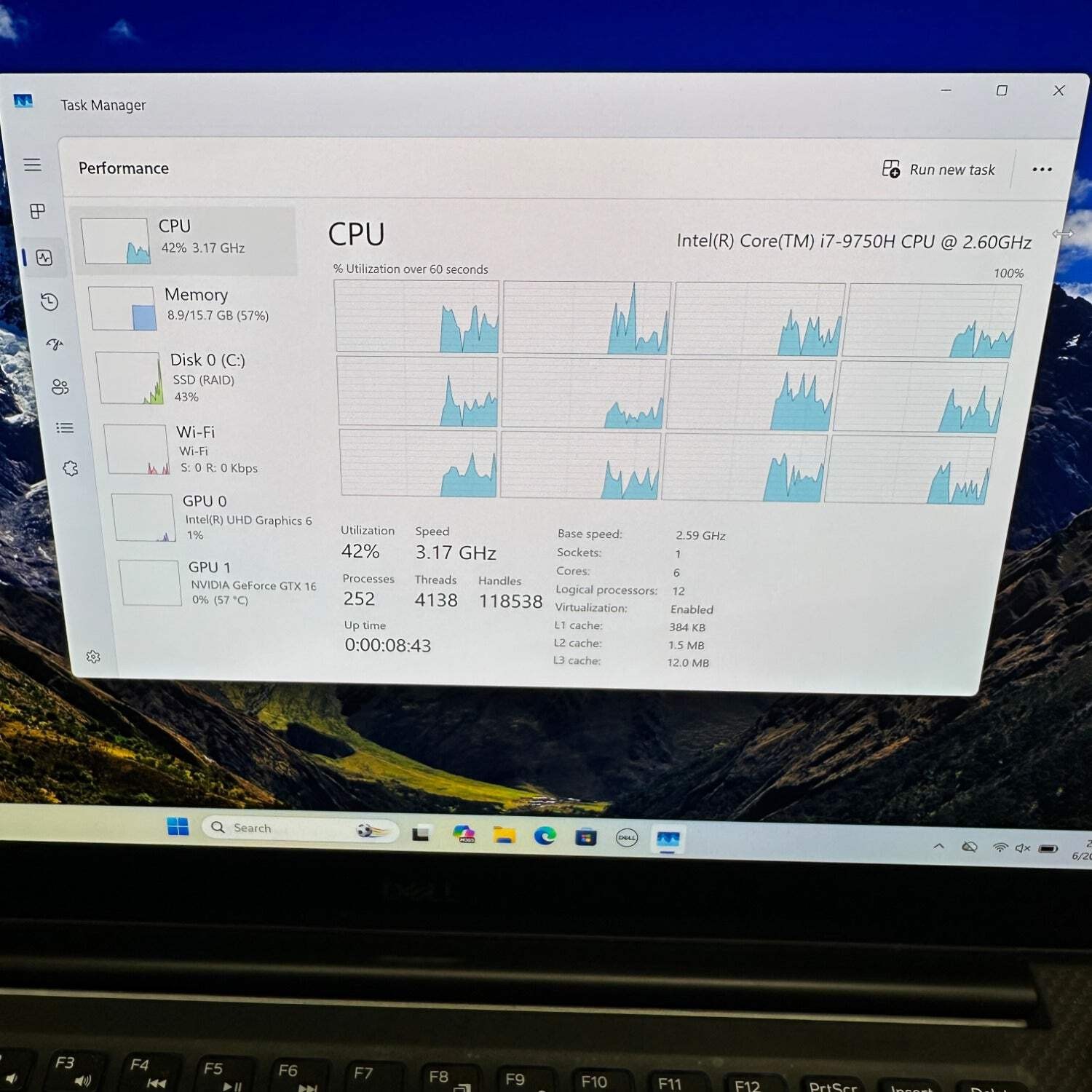 Dell XPS 14 7590 15.6″ i7-9750H 2.6GHz 16GB RAM 512GB SSD GeForce GTX 1650