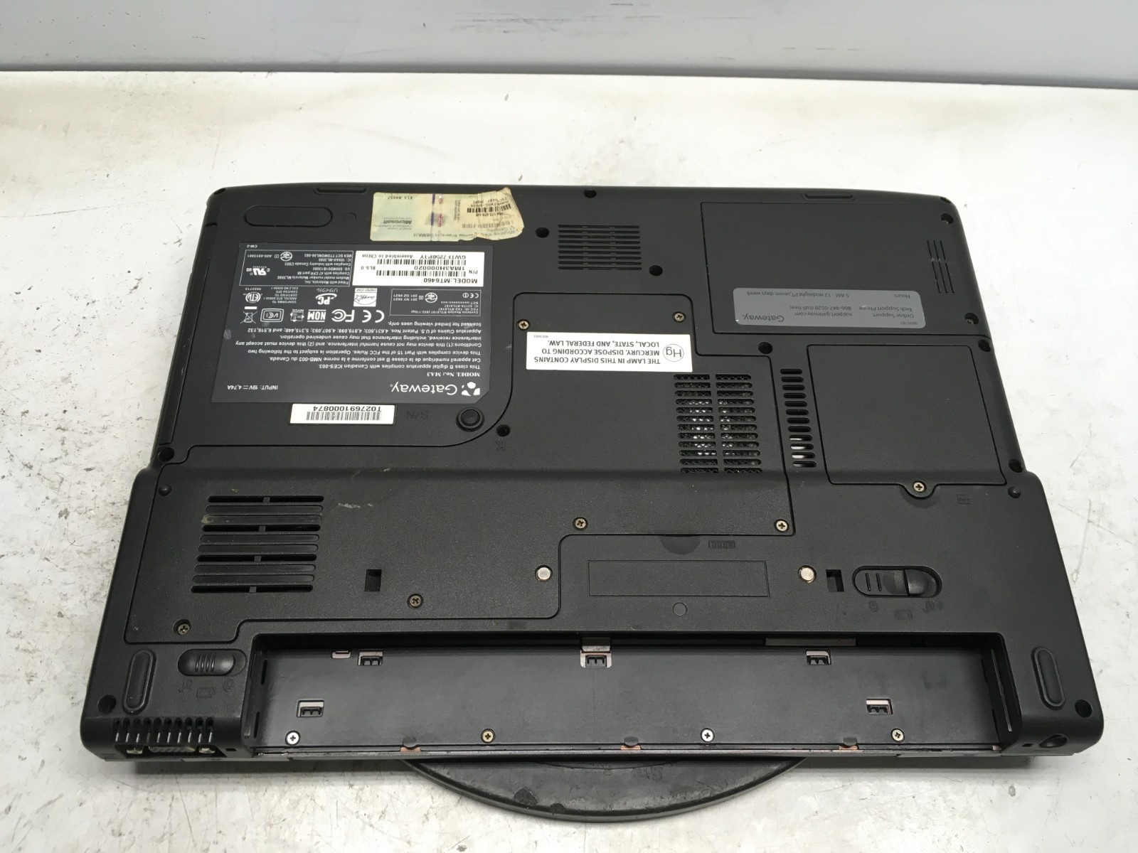 Gateway MA3 AMD Athlon 64 X2 TK-53 1700MHz 1 GB NO HDD/Battery