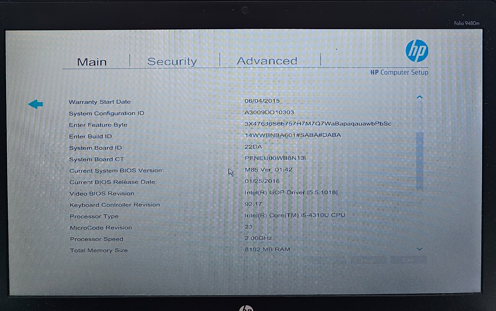 HP EliteBook Folio 9480M 14″ Laptop Intel Core i5-4310U 8GB RAM NO HD/OS (FL)