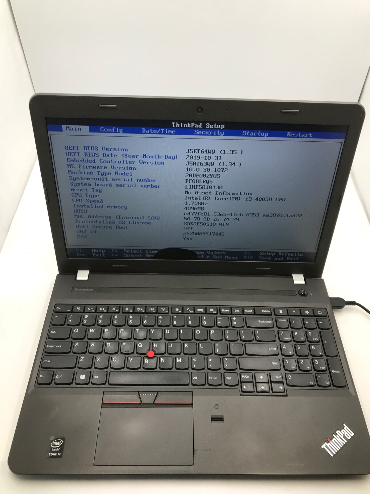 LOT OF 4 Lenovo E550/E560 15″ Intel Core i3 -Various Issues/Missing Parts -MZ