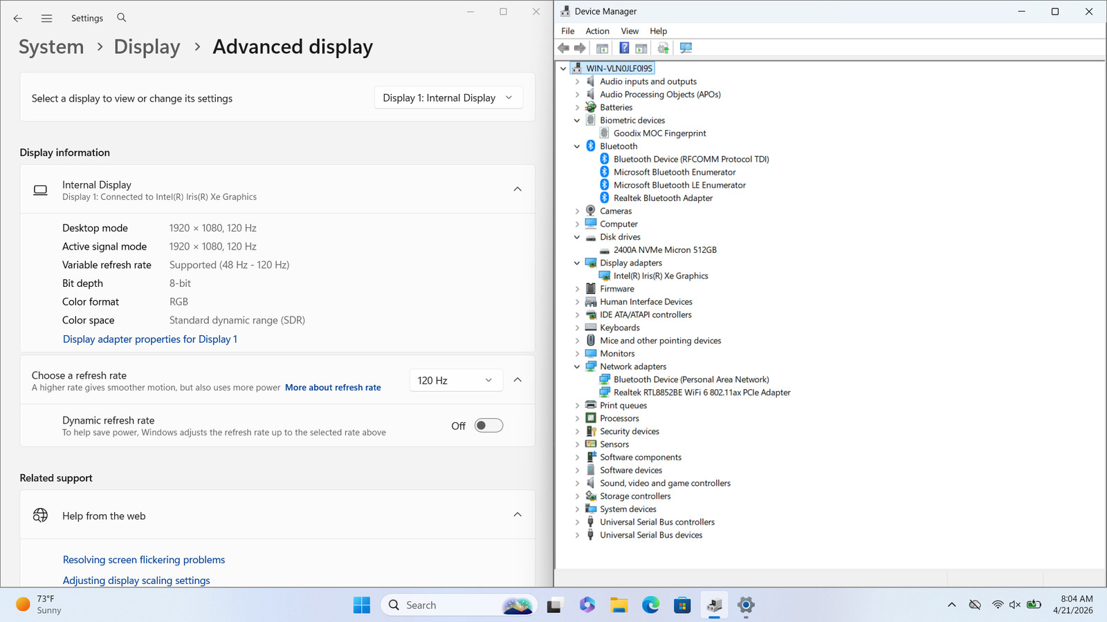DELL Inspiron 15 3530 15″ FHD I5-1334U 512GB 16GB W11P Backlit FP Reader 120Hz