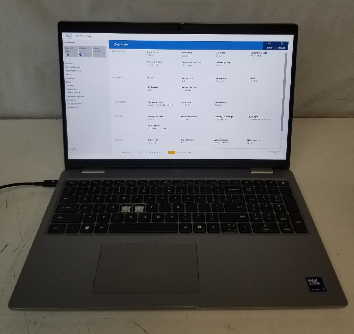 Dell Latitude 5550 / Intel Core Ultra 5 125U / 8GB RAM / No SSD / FREE DELIVERY