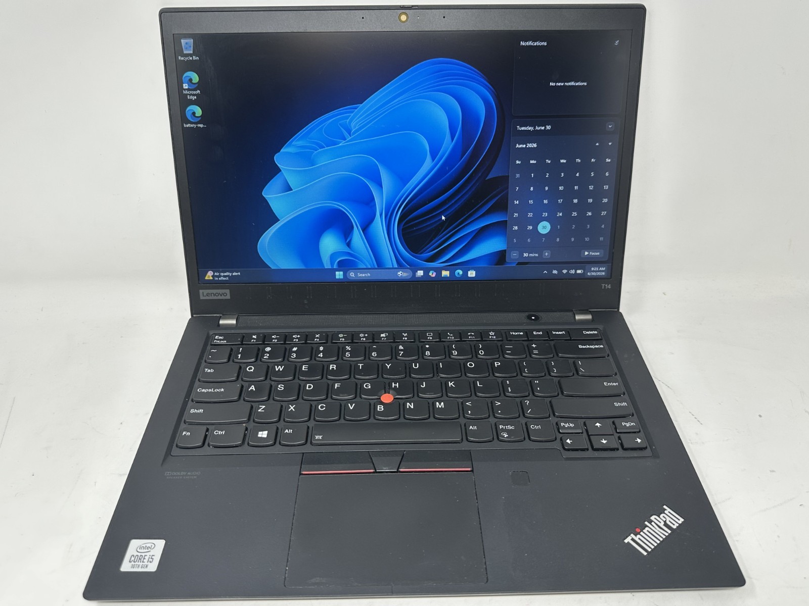 Lenovo ThinkPad T14 Intel I5-10210U @ 1.7GHz 256GB SSD 8GB RAM WIN 11 PRO