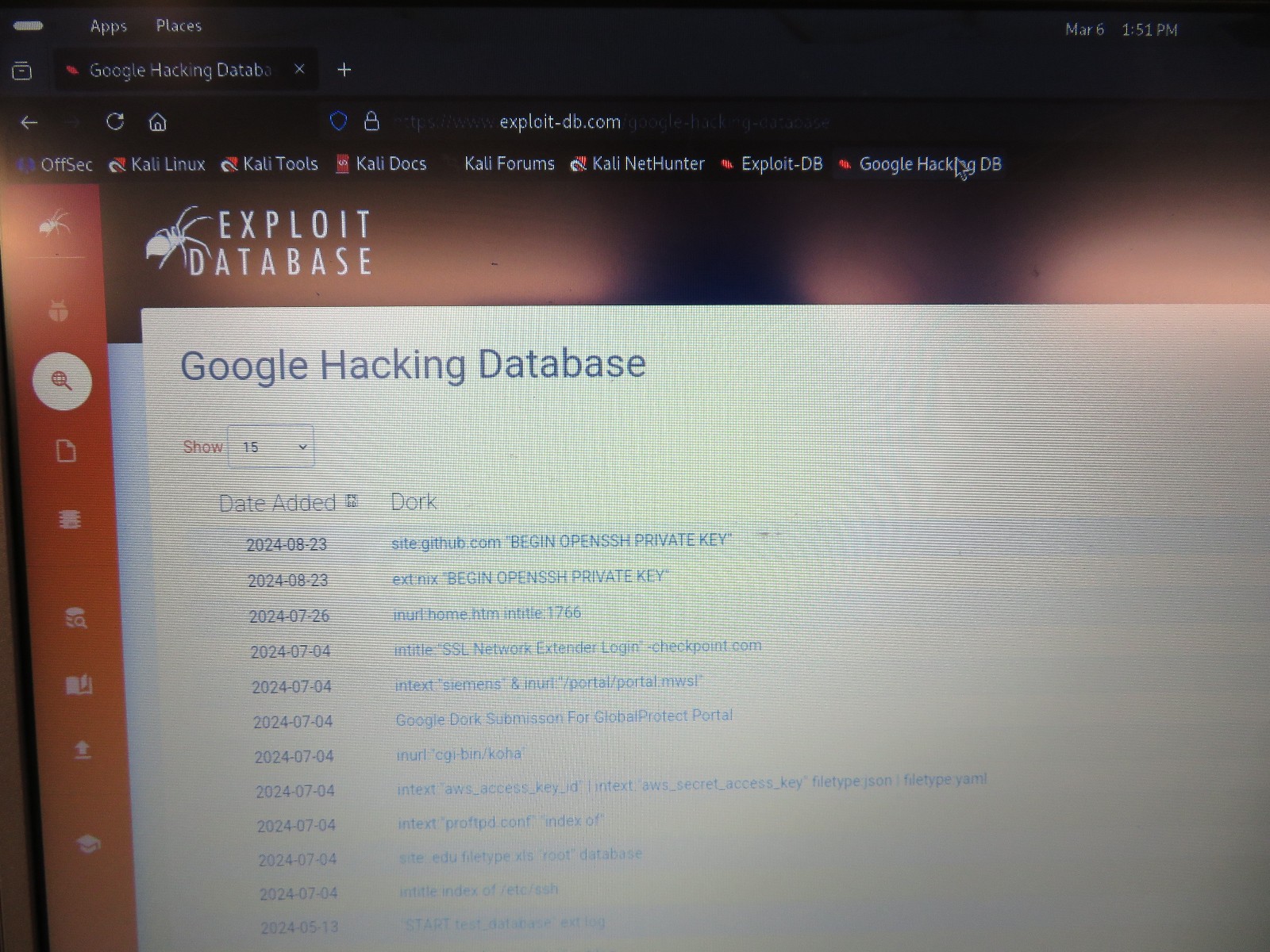 Samsuung 15.5 inch Chromebook Upgraded to KALI Linux