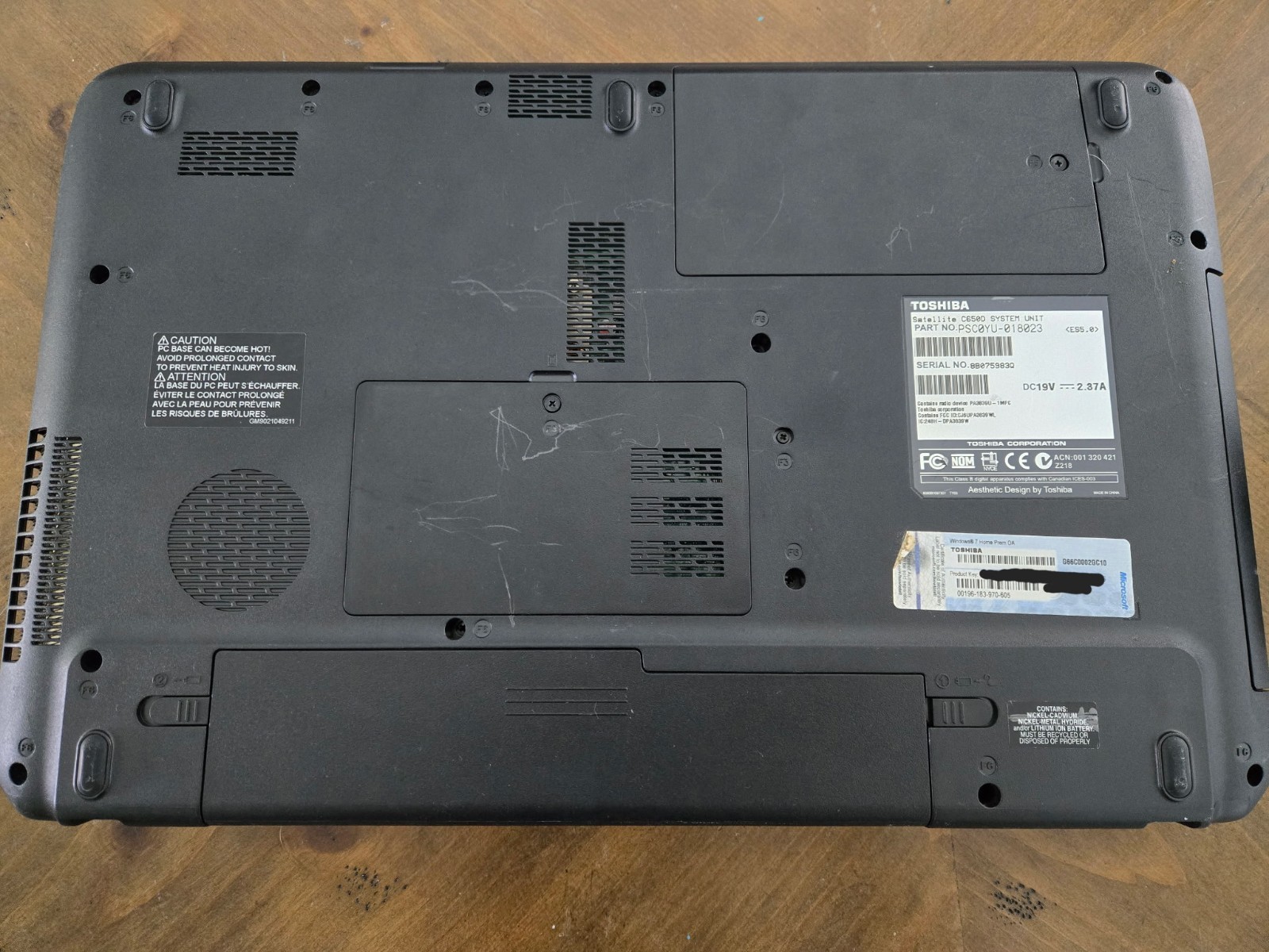 Toshiba Satellite C650D Laptop 15″ AMD C50