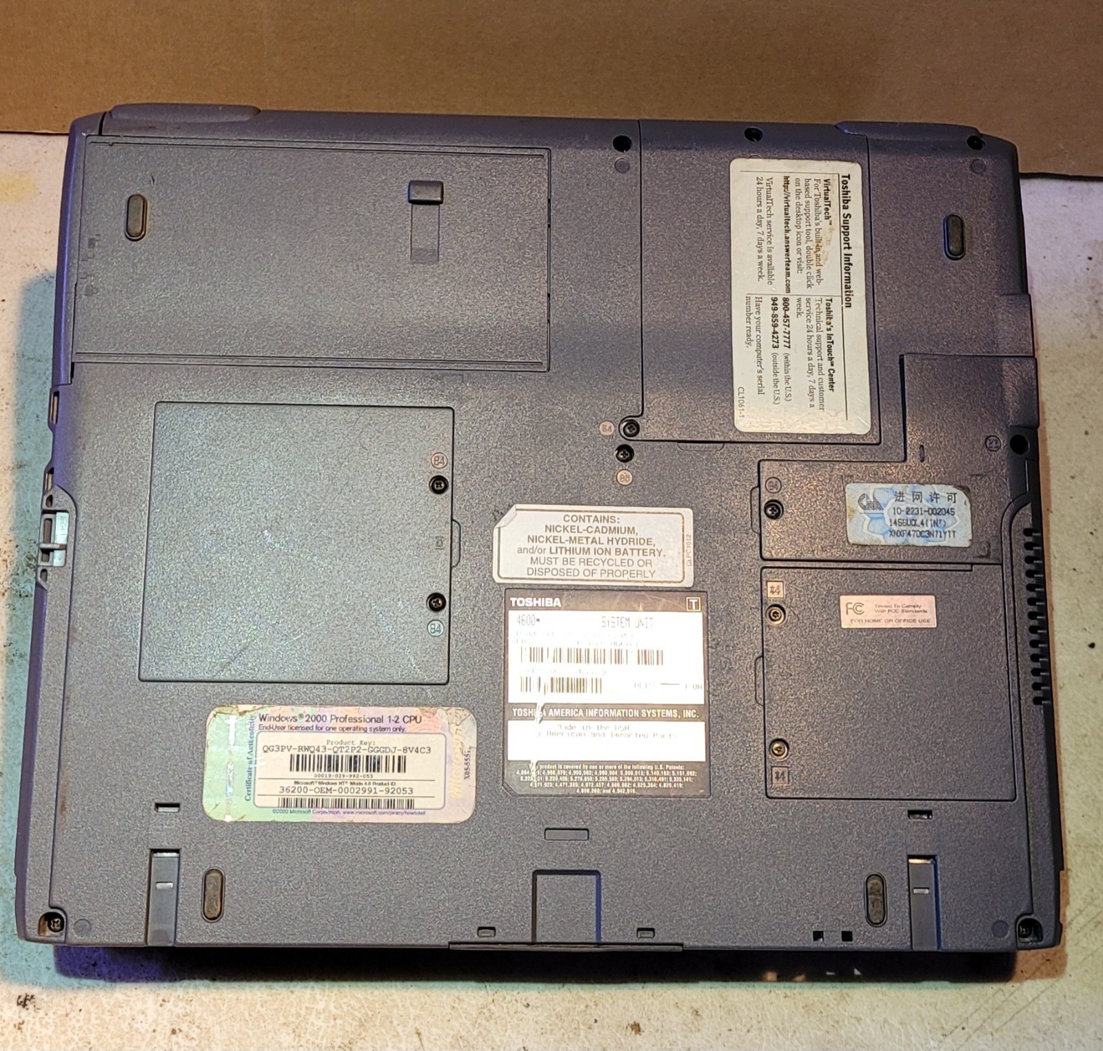 Toshiba Sattelite 4600 PS460U-06KYH1 PARTS OR REPAIR