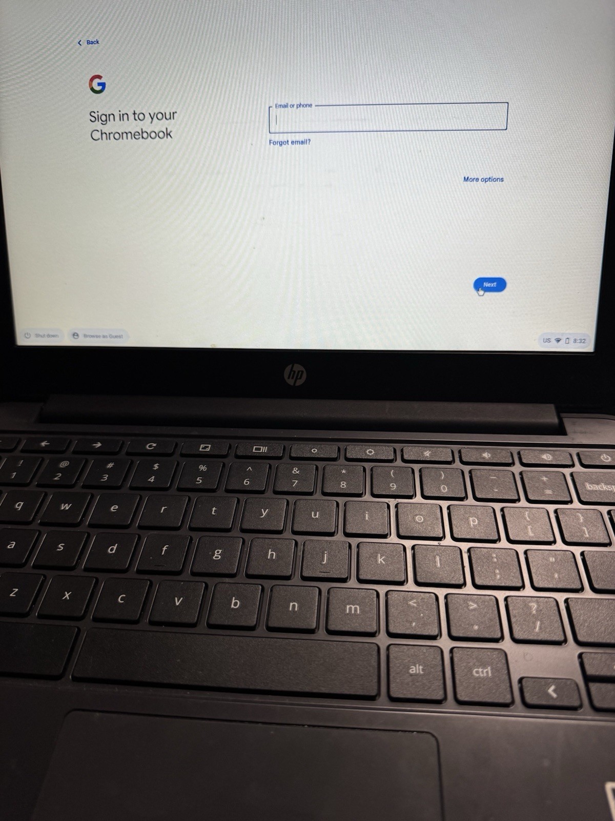 HP Chromebook TPN-Q151 Intel Celeron N3060 1.60GHz 4GB RAM – Reset W/ Charger
