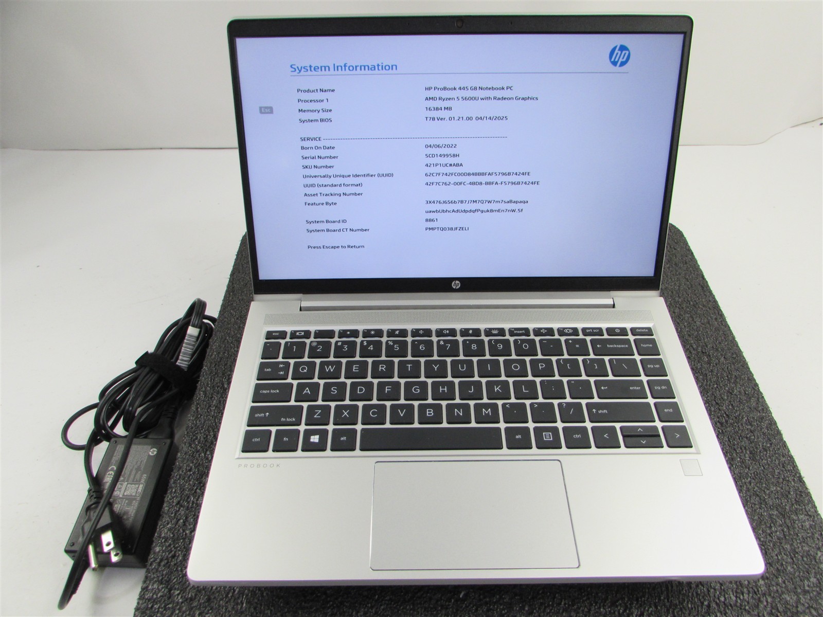 HP PROBOOK 445 (G8) FHD AMD RYZEN 5 5600U 512GB SSD 16GB RAM AMD GPU WIN 11 PRO