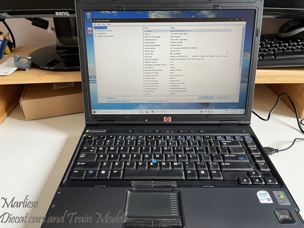 HP -NC6400- Laptop 14″ T5600 @ 1.83G 2.5GB RAM 80GB HDD Win 10 Pro W/ Docking
