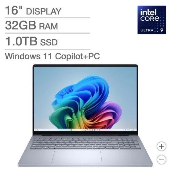 Dell Plus 16″ Laptop FHD+ Ultra 9 288V 32GB 1TB SSD Light Blue LDB16250-9052BLU