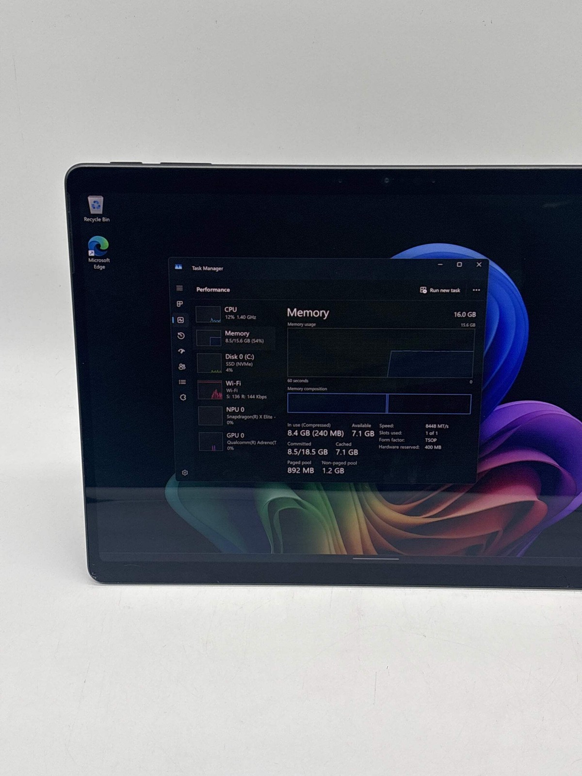 Microsoft 11th Edition 2076 Snapdragon X12 Core 16GB RAM 512GB SSD – Cracked Scr