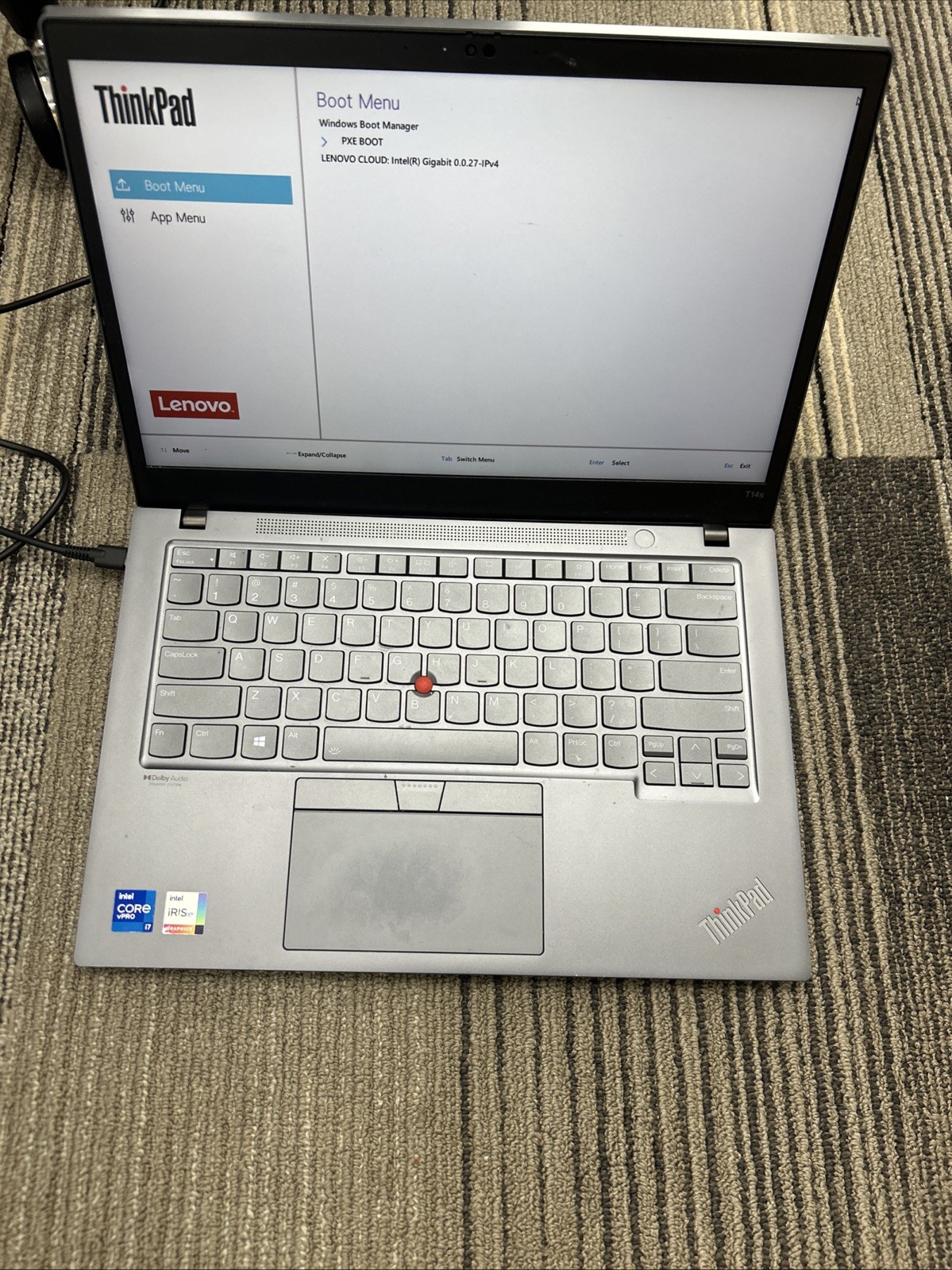 Lenovo Thinkpad t14s Gen 2 i7-(Boots to BIOS) No Storage Drive, Bad Hinge