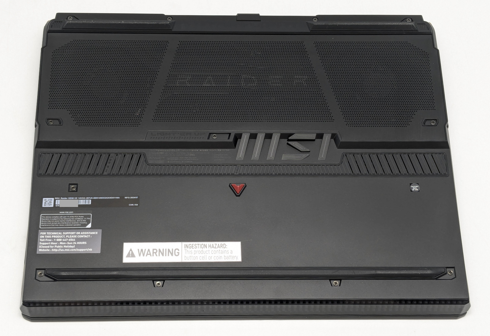 MSI Raider GE68 HX 14VGG 16″ i9-14900HX 32GB DDR5 1TB SSD RTX 4070 Windows 11H