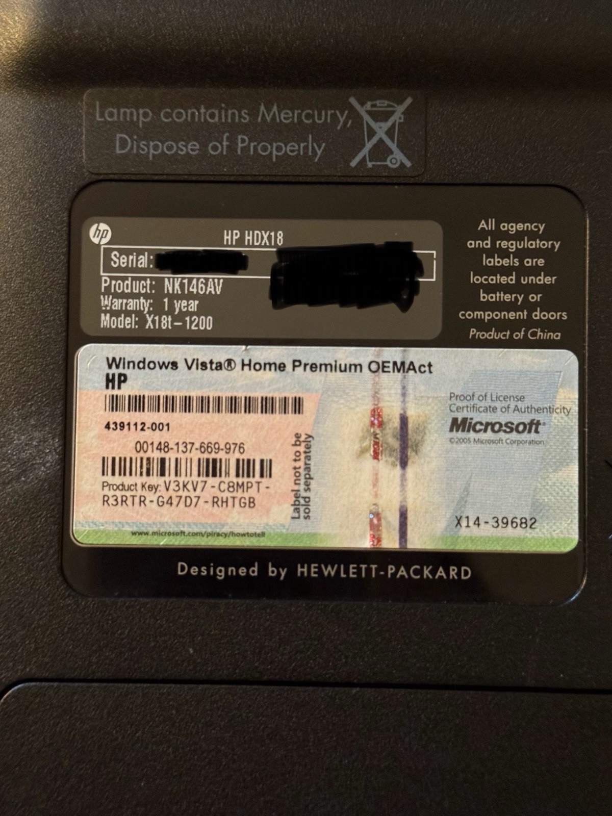 HP HDX 18t-1200