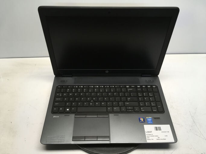 HP ZBook 15 Intel i5-4300M 2.6GHz 8 GB NO HDD No Batt