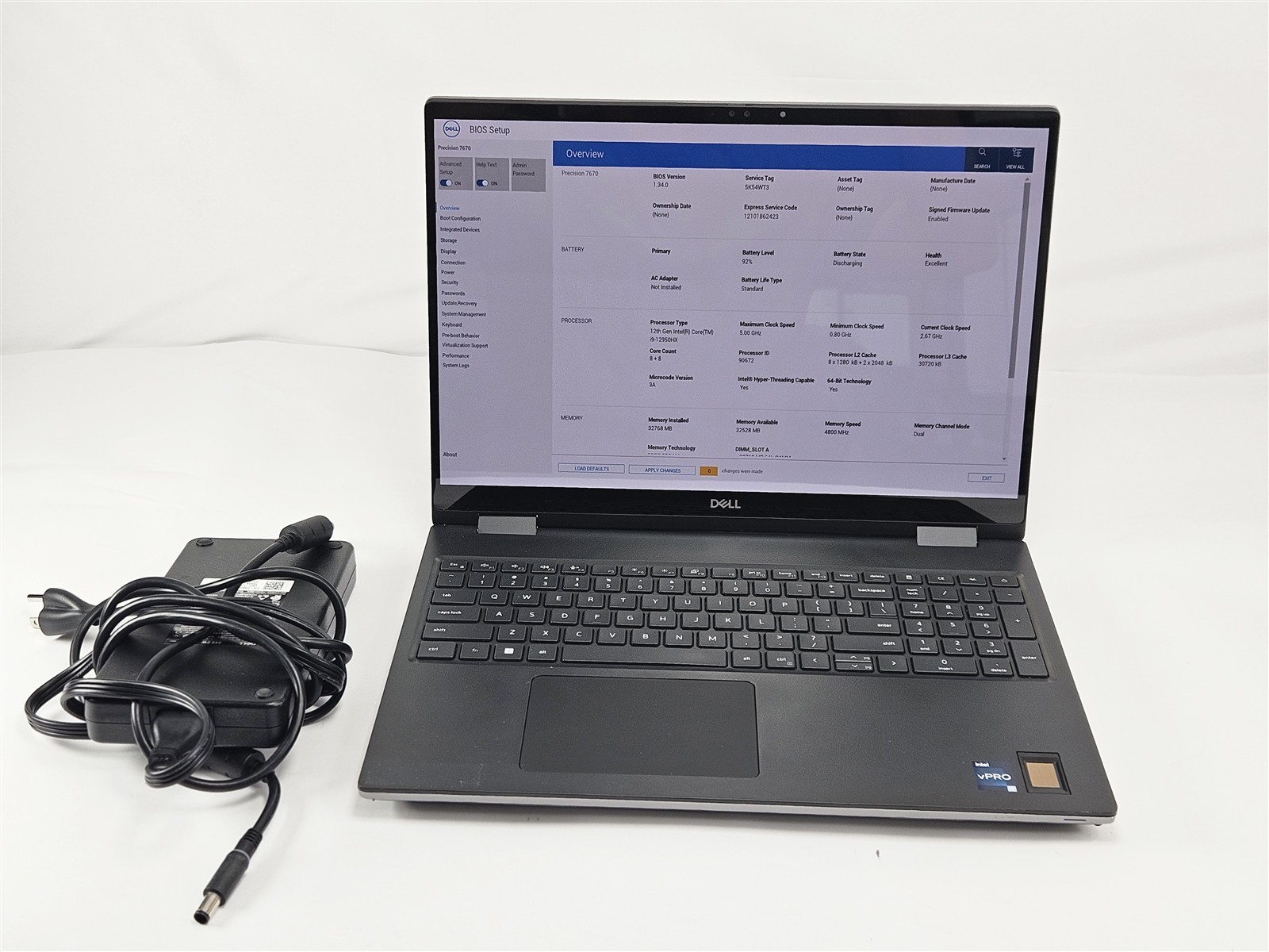 Dell Precision 7670 i9-12950HX 32GB 1TB SSD RTX 3080 Ti 16″ 4K OLED Touch Laptop