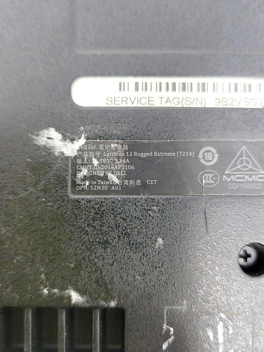 DELL Latitude 12 Rugged Extreme 7214 Laptop Intel I5-6300U 8GB SEE NOTES