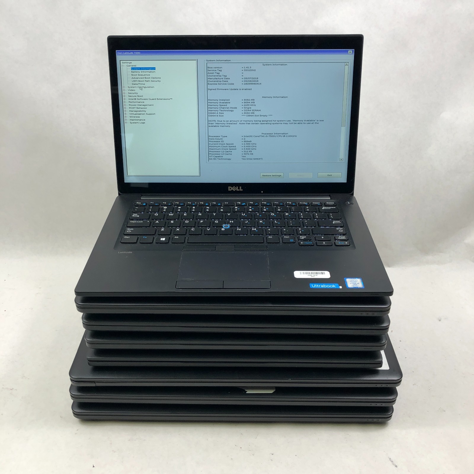 Lot of 8 Dell Latitude Laptops Mixed Models i5/i7 6th-7th 5480/7480/E5570/E5470