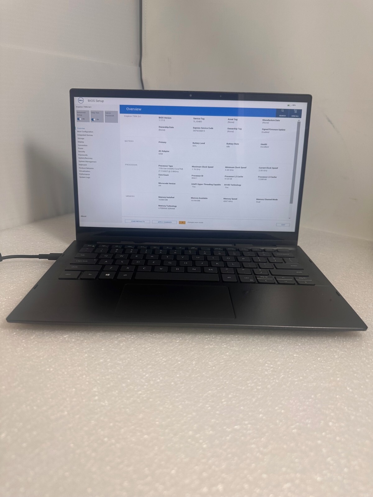 Dell Inspiron 7306 2 in 1 Intel i7-1165G7 16gb RAM 512GB SSD