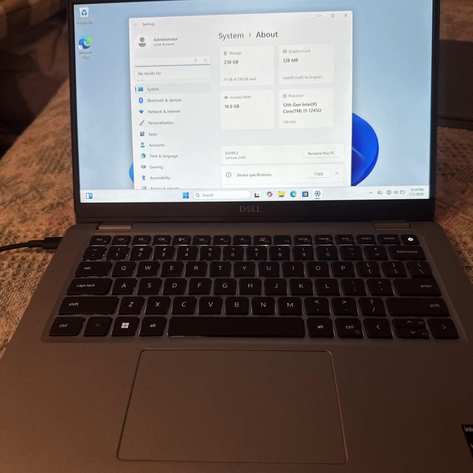 Dell Latitude 5330 13in Intel Core i5 12th Gen 16GB SSD USB-C Webcam