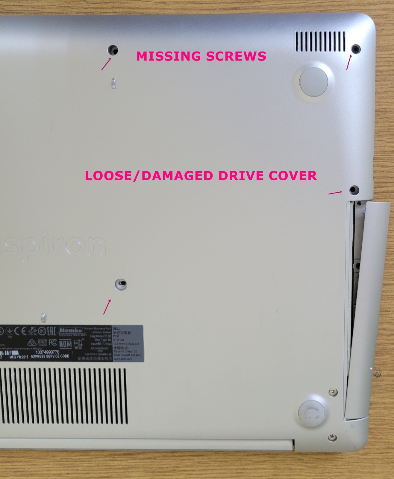 Dell Inspiron 5570 i5-8250U 1.60GHz 16GB 15.6″ TS No OS/SSD/HDD
