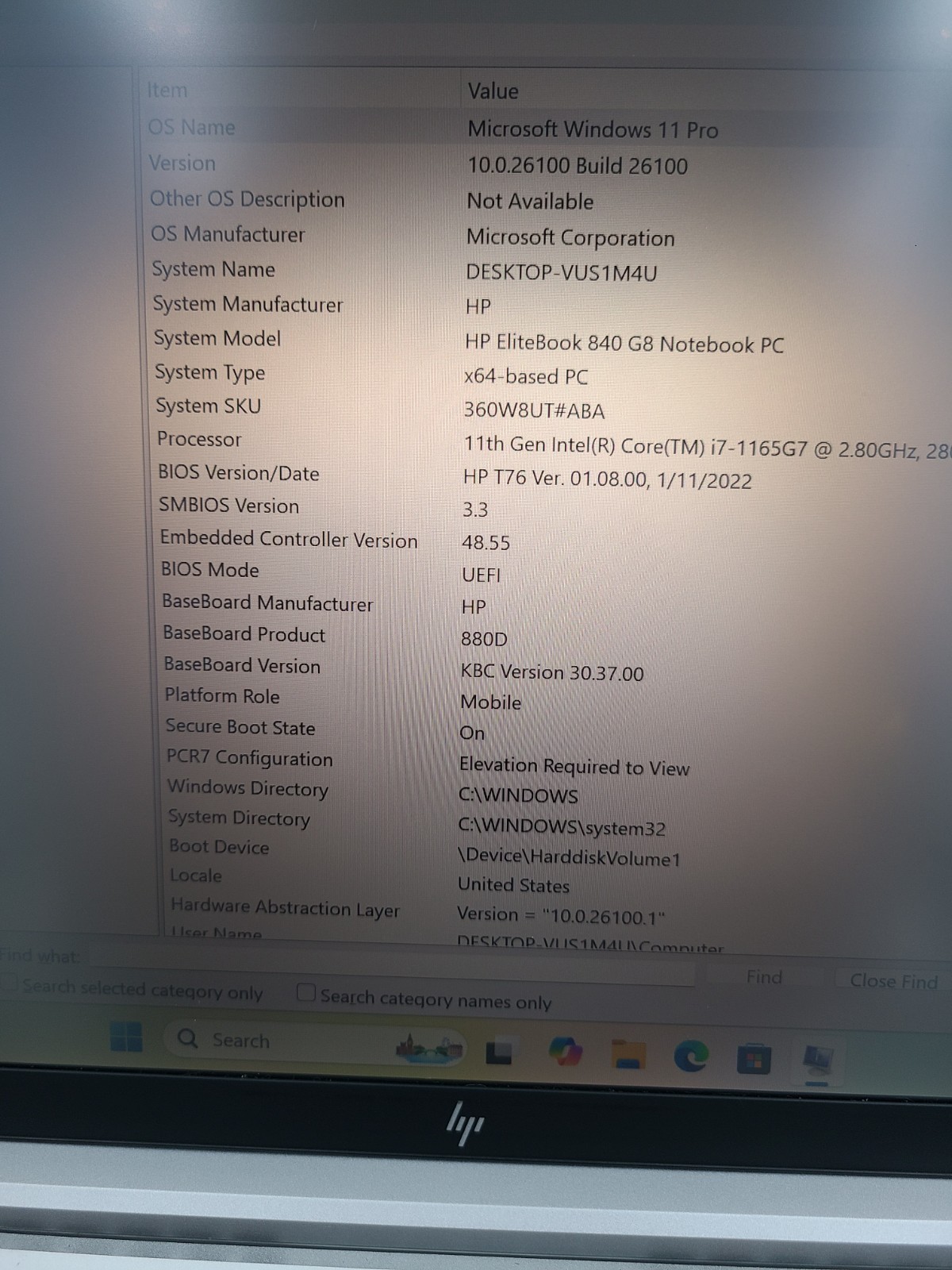 HP EliteBook 840 G8 i7-1165G7 2.80GHz 16GB Ram 512GB SSD Win 11 PRO