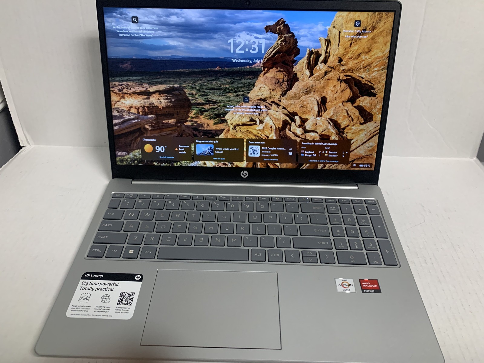 HP 15-fc0157nr Athlon Silver 7120u 4GB Ram 256GB SSD Windows 11 Home