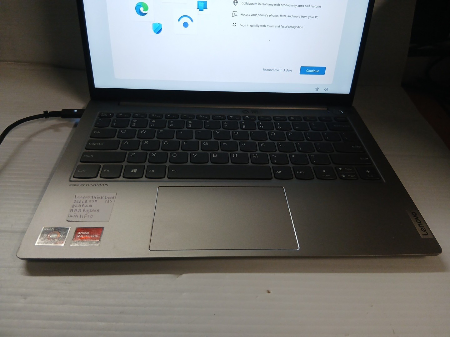 Lenovo Thinkbook 15 G4 ABA Touch Ryzen 5 5625U 2.30GHz 8GB RAM 256GB SSD W11P