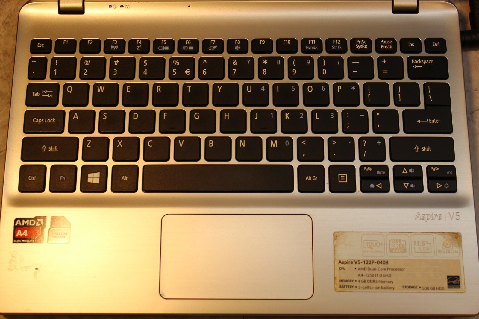 Acer Aspire V5 MS2377 Laptop 120GB Hard Drive 6GB Ram