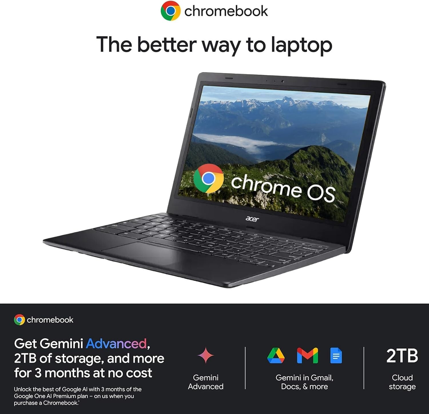 Acer Chromebook 311 11.6″ HD Laptop, Intel Celeron N4500, 4GB Ram 64GB eMMC BLK