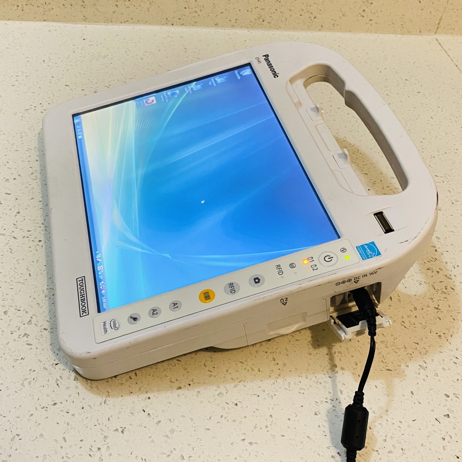 Vintage Panasonic Toughbook CF-H1 Tablet w/ Dock Windows 7 80GB HDD Read…