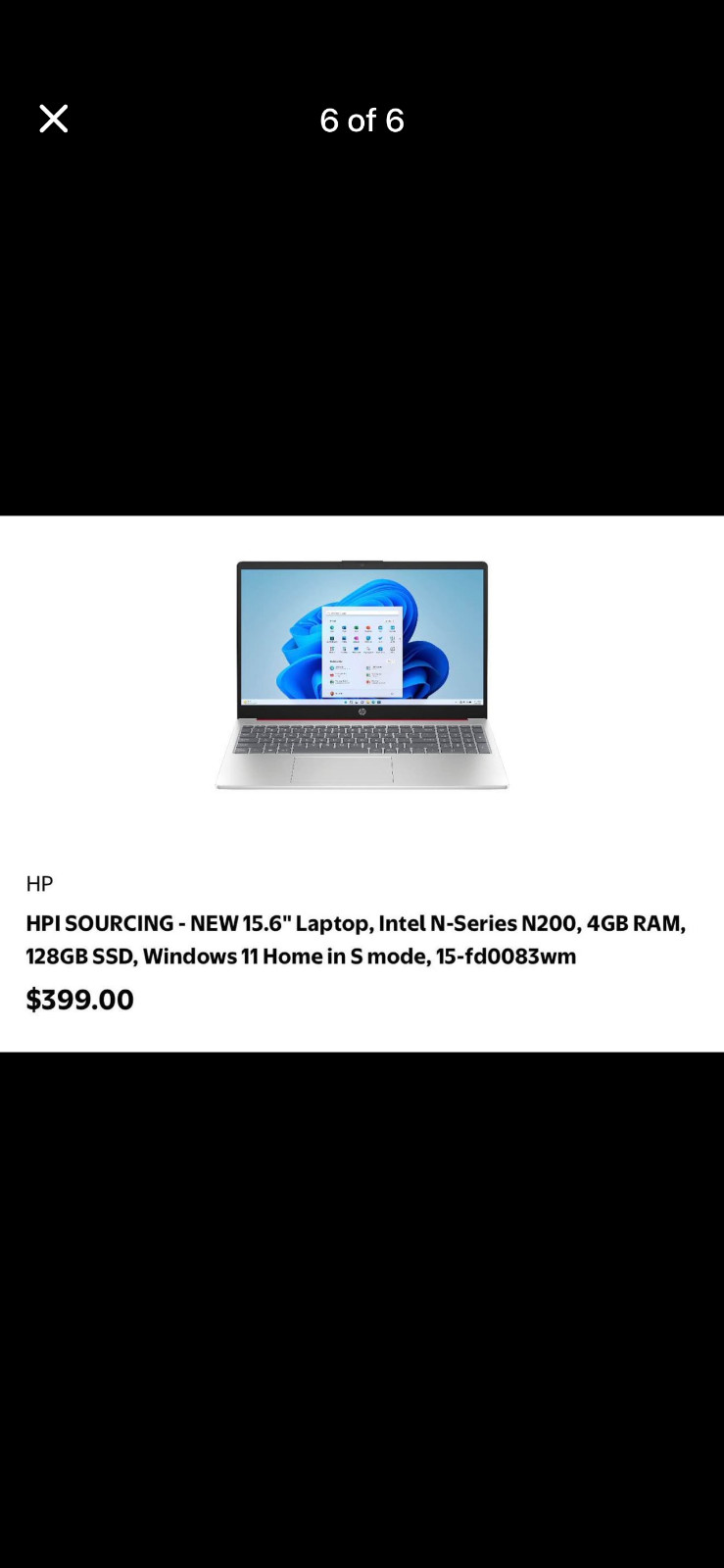 HPI SOURCING -15.6″ Laptop, Intel N-Series N200, 4GB RAM, 128GB SSD, Window