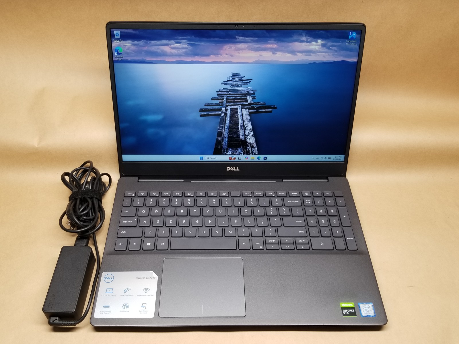 Dell Inspiron 7590 15.6 FHD i7-9750H 2.60GHz 16GB RAM 256GB SSD, GTX 1050 WIN 11