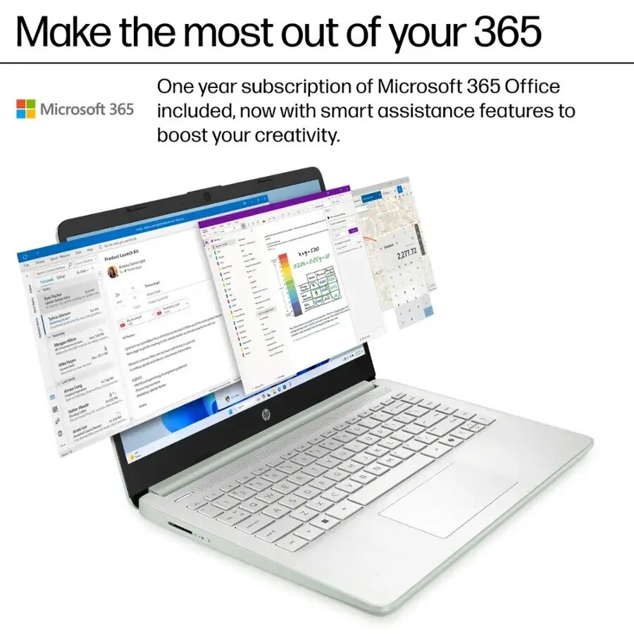 HP 14 Laptop computer 14 inch Intel Processor N150 UPTO 16GB RAM 384GB Win11Pro