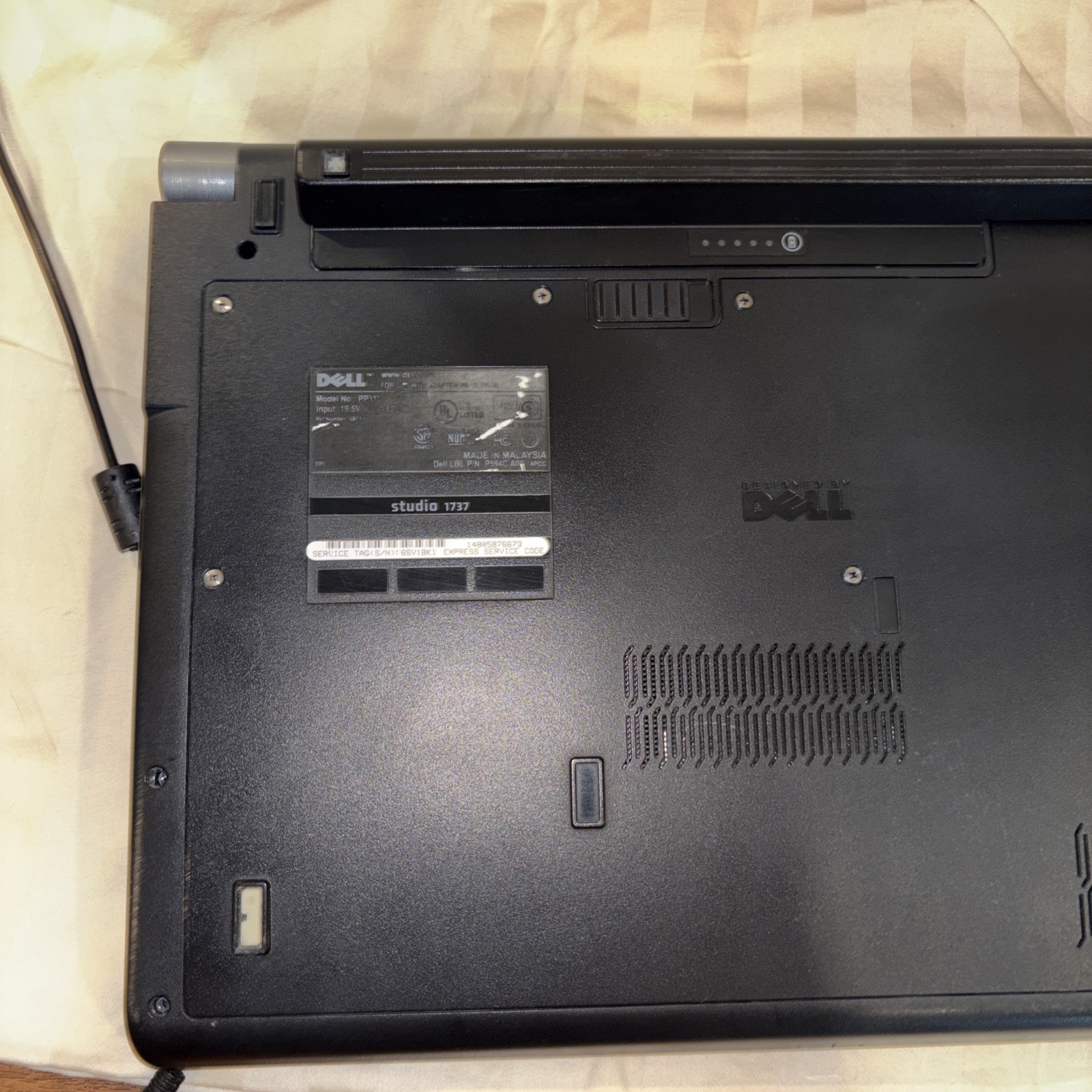 Dell Studio 1737 Intel Core 2 Duo T6500 2.10GHz 4GB NO HDD