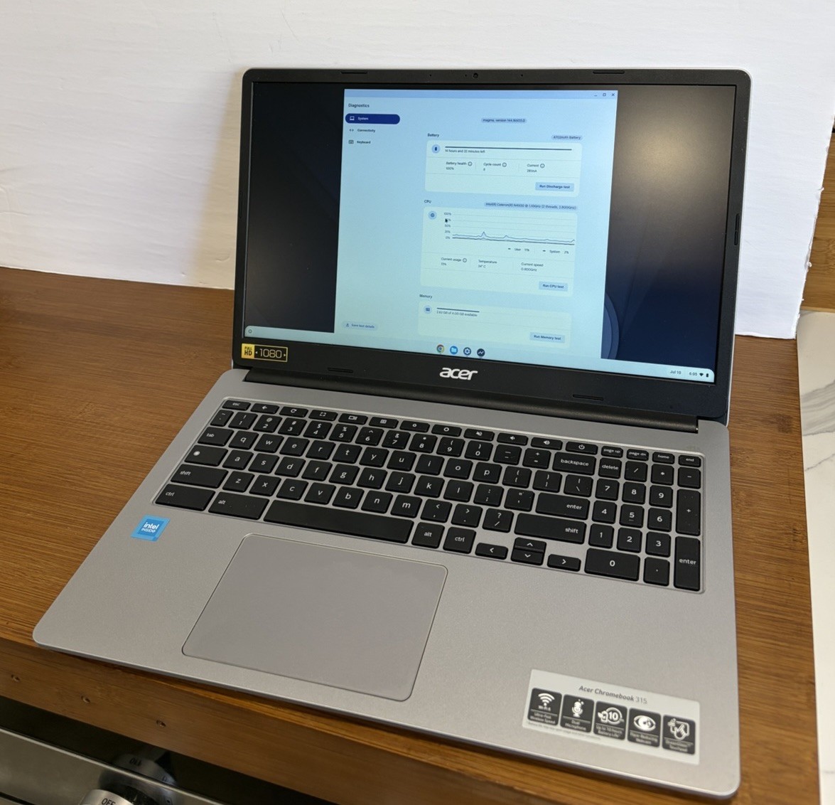 Acer Chromebook 315 CB315-4H 15.6″ Celeron N4500 1.1GHz 4GB RAM W/ Charger