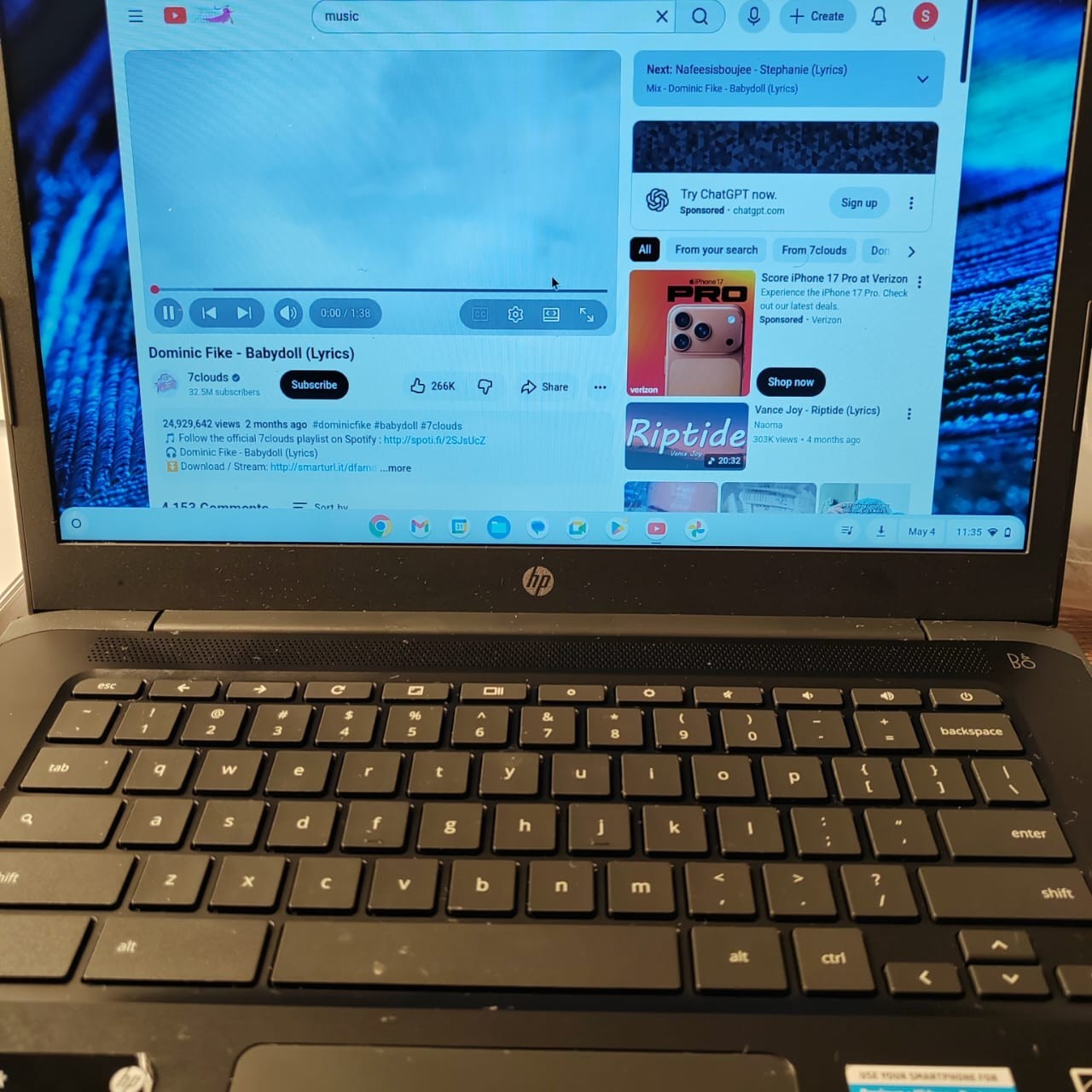 HP Chromebook 14″ Intel Celeron N3350 / 4GB RAM / ChromeOS – Fully Working