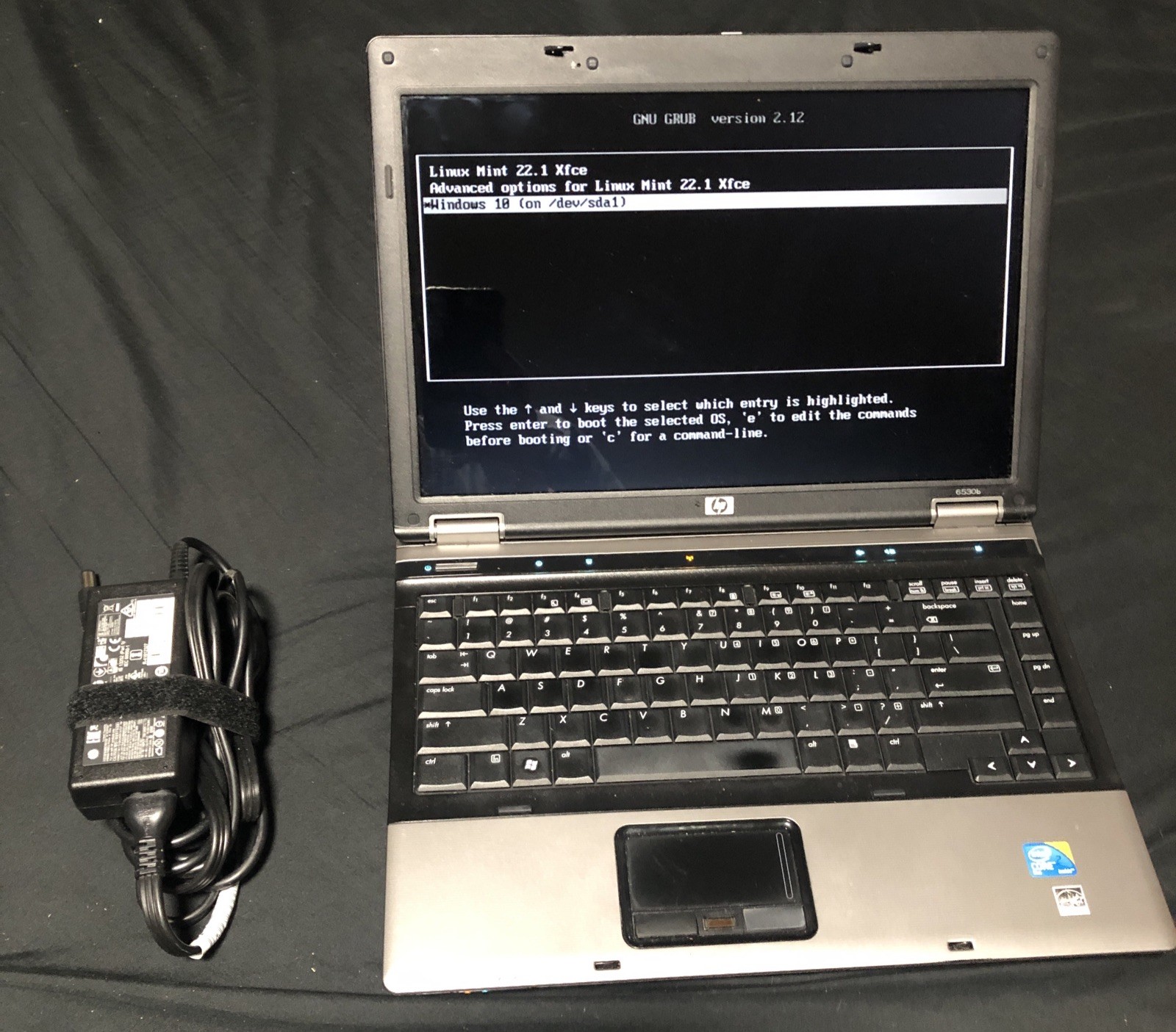 Win10/Linux Dual-Boot HP Compaq 6530b Laptop w/ LightScribe CD/DVD Burner/Writer