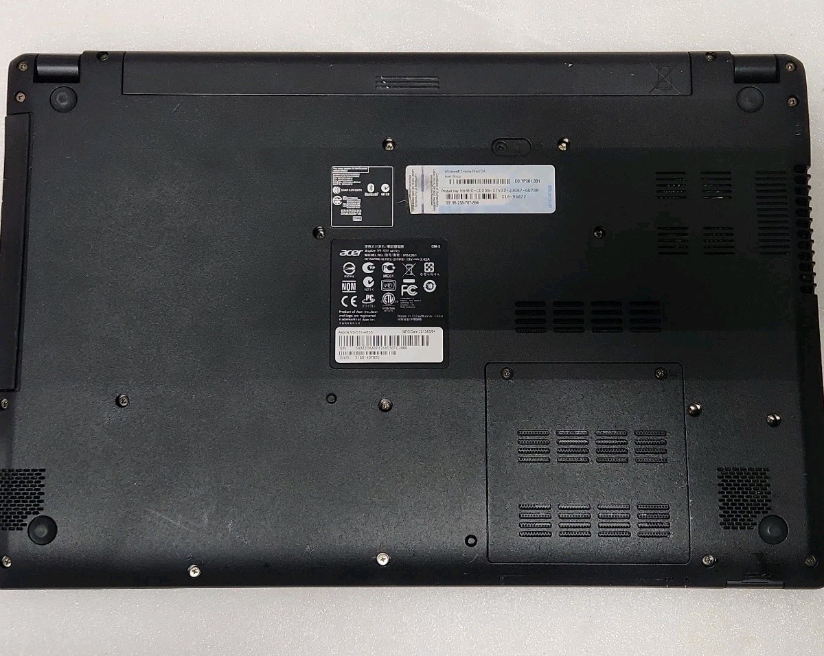 Acer Aspire V5-531 MS2361 15.6″ Laptop Intel Processor No HDD Parts Or Repair