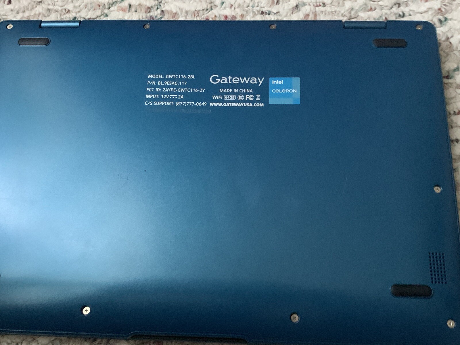 Gateway GWTC116-2 11.6″ Touchscreen (64GB eMMC, Intel Celeron N4020, 1.1GHz, 4GB
